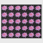 Roze mais, zinnia, kosmo, zonnebloempatroon cadeaupapier (Vlak)