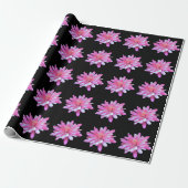 Roze mais, zinnia, kosmo, zonnebloempatroon cadeaupapier (Uitgerold)