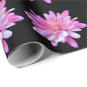 Roze mais, zinnia, kosmo, zonnebloempatroon cadeaupapier (Rol Hoek)