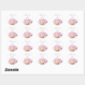 Roze maisy Wildflower - Hartelijk dank Ronde Sticker (Vel)