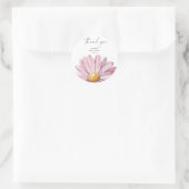 Roze maisy Wildflower - Hartelijk dank Ronde Sticker (Tas)