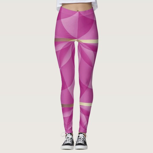 Roze majestueus leggings (Voorkant)