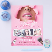 Roze Make-up Artiest / Beauty Salon Flyer (Enkel)