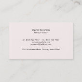 Roze Make-up Artiest Gouden Sequin Lipstick Beauty Visitekaartje (Achterkant)