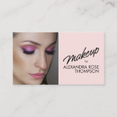 Roze Make-up Artiest Qr Code Social Icon Visitekaartje (Voorkant)