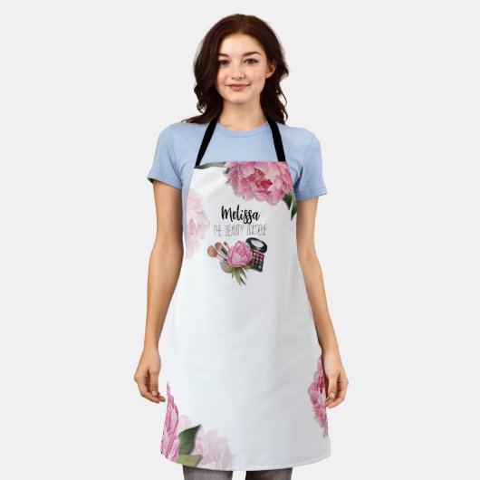 Roze Make-up Artiest Schort (Gedragen)