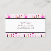 Roze Make-up Artist Visitekaartje (Achterkant)