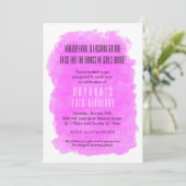 Roze make-up beauty verjaardagsfeestje kaart (Staand voorkant)