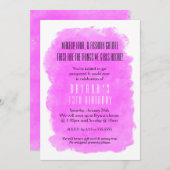 Roze make-up beauty verjaardagsfeestje kaart (Voorkant / Achterkant)