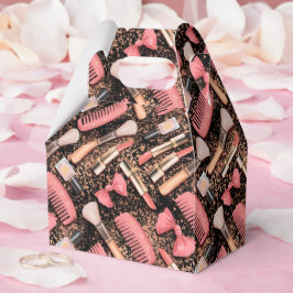 Roze Make-up Cosmetica Patroon Glitters Bedankdoosjes