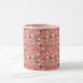 Roze Make-up Cosmetica Patroon Glitters Mok (Midden)