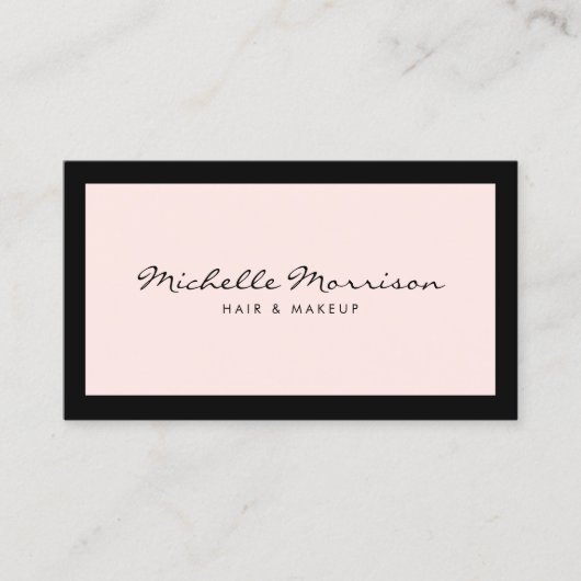  roze make-up en Beauty Visitekaartje (Voorkant)