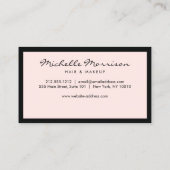 roze make-up en mooie logo-kaart klantenkaartje (Achterkant)