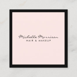  roze make-up en schoonheid vierkante visitekaartje