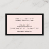 roze make-up en schoonheid visitekaartje (Achterkant)