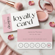 Roze Make-up Klantloyaliteitskaart 