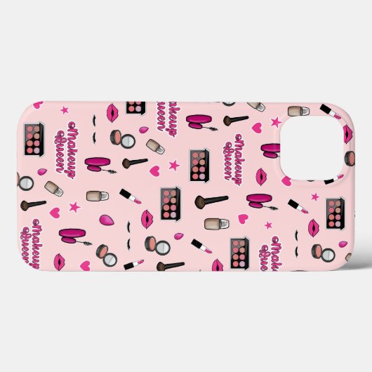 Roze Make-up Patroon Telefoonhoes Case-Mate iPhone Case (Achterkant (horizontaal))