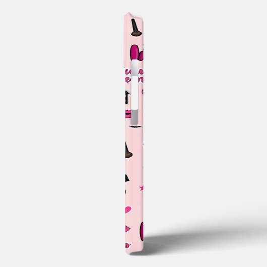 Roze Make-up Patroon Telefoonhoes Case-Mate iPhone Case (Achterkant / Links)