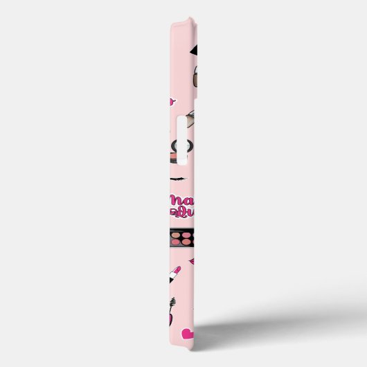 Roze Make-up Patroon Telefoonhoes Case-Mate iPhone Case (Achterkant / Rechts)
