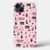 Roze make-up patroon telefoonhoesje Case-Mate iPhone case (Achterkant)