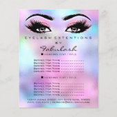 Roze Make-up Schoonheidssalon Rose Holografisch Om Flyer (Voorkant)