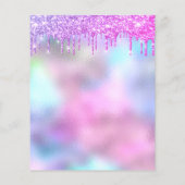 Roze Make-up Schoonheidssalon Roze Holografische P Flyer (Achterkant)