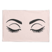 Roze make-up wimpers & wenkbrauwen Mijn Schoonheid Kussensloop (Achterkant)