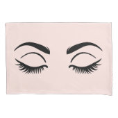 Roze make-up wimpers & wenkbrauwen Mijn Schoonheid Kussensloop (Voorkant)