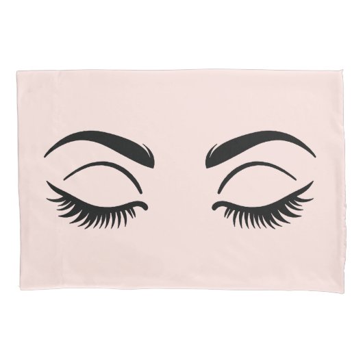 Roze make-up wimpers & wenkbrauwen Mijn Schoonheid Kussensloop (Voorkant)