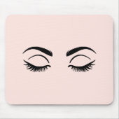 Roze make-up wimpers & wenkbrauwen schoonheid muismat (Voorkant)