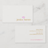 Roze Make-upborstel, Eenvoudige Make-upkunstenaar Visitekaartje (Voorkant / Achterkant)