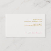 Roze Make-upborstel, Eenvoudige Make-upkunstenaar Visitekaartje (Achterkant)