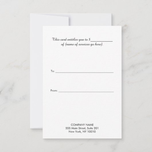 Roze Makeup Artiest Lipstick Cadeaubon (Achterkant)