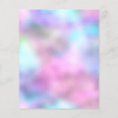 Roze Makeup Beauty Salon Roos Hologragraaf Ombre Flyer (Achterkant)