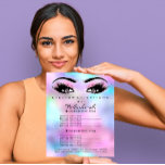 Roze Makeup Beauty Salon Roos Hologragraaf Ombre Flyer<br><div class="desc">florenceK luxe schoonheidssalon</div>
