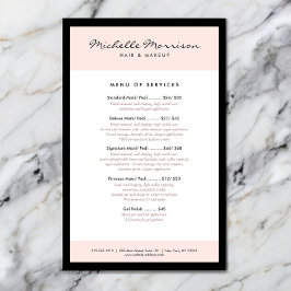  Roze Makeup en Beauty Salon, Nail Salon Flyer