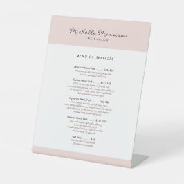  Roze Makeup en Beauty Salon, Nail Salon Reclamebord Met Voetstuk