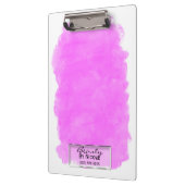 Roze Makeup Splotch Elegant Chic Glam Personalizee Klembord (Links)