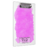 Roze Makeup Splotch Elegant Chic Glam Personalizee Klembord (Rechts)