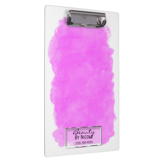 Roze Makeup Splotch Elegant Chic Glam Personalizee Klembord (Rechts)