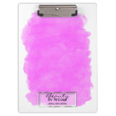 Roze Makeup Splotch Elegant Chic Glam Personalizee Klembord (Voorkant)