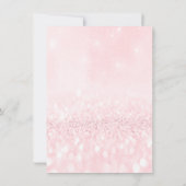 Roze Makeup White Glitter 16th Vrijgezellenfeest Kaart (Achterkant)