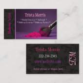 Roze makreel Visitekaartje penseelpoeder (Voorkant / Achterkant)