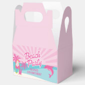 Roze Malibu Beach Verjaardag Bedankdoosjes (Open)
