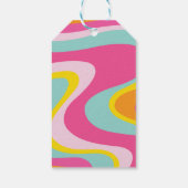Roze Malibu Pool Party Verjaardag Cadeaulabel (Achterkant)