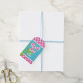 Roze Malibu Pool Party Verjaardag Cadeaulabel (Met Touw)