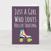 Roze Malle Rolschaats Kaarten Voor Baby Meisjes Ki (Voorkant)