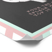 Roze Mam-Osa Bar Elephant Baby shower Drink Sign Poster (Hoek)