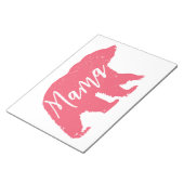 Roze mama Beer Notitieblok (Schuin)
