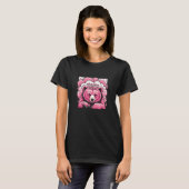 Roze Mama Beer Paw Prints Moederdag T-shirt (Voorkant volledig)